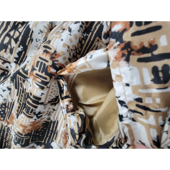 Vintage Anney Collection Womens Abstract Print Silk Bomber Jacket 1X Lightweight - Picture 9 of 10